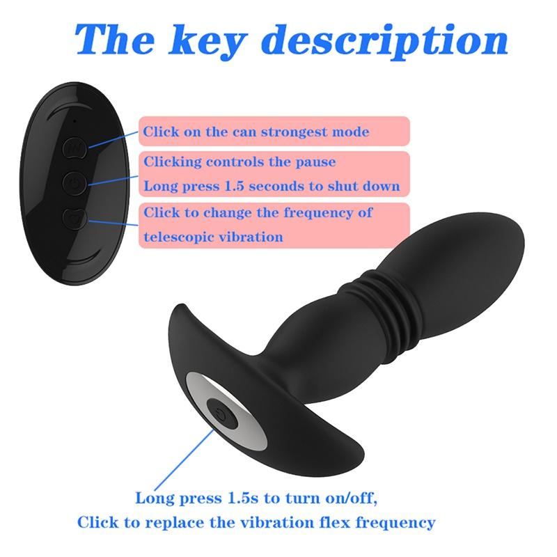 Anal Vibrator for Men Prostate Massager Wireless Remote Control Dildo Butt Plug Vibrator for Adult Masturbators Anal Sex Toys