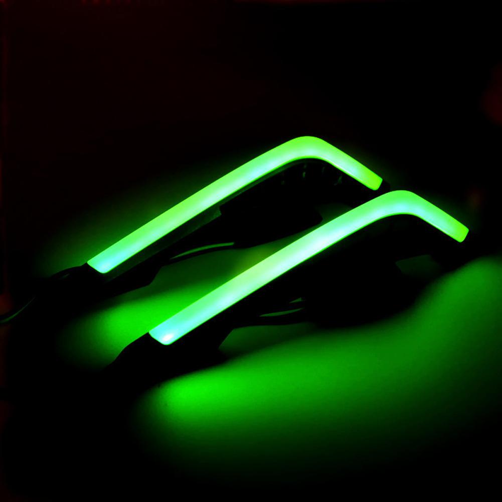 2Pcs Motorcycle Front Side Spoiler Winglets Aerodynamic Wing Set Fixed Wind Wings with LED Light and Adhesive Decoration Sticker