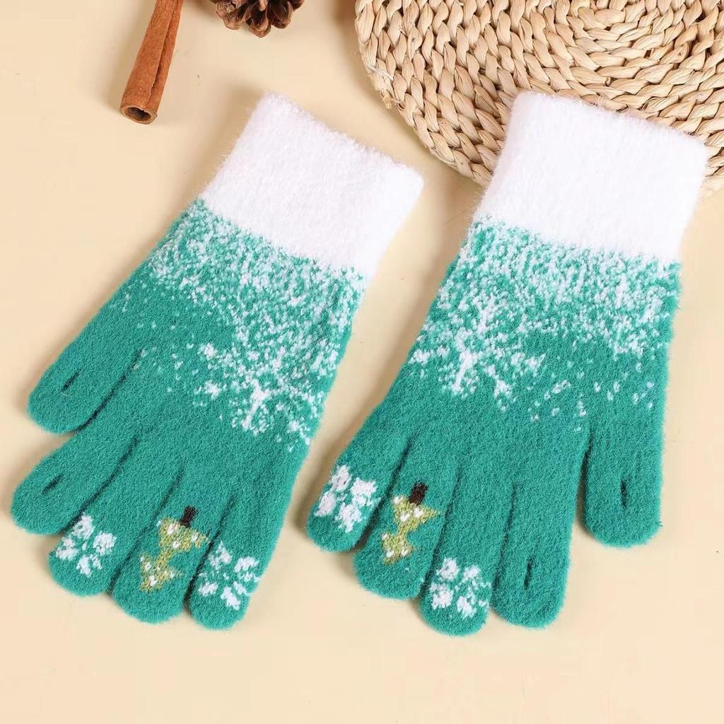 Extra Thick Fleece-Lined Fingerless Gloves - Warm & Cute Touchscreen Winter Accessory for Women