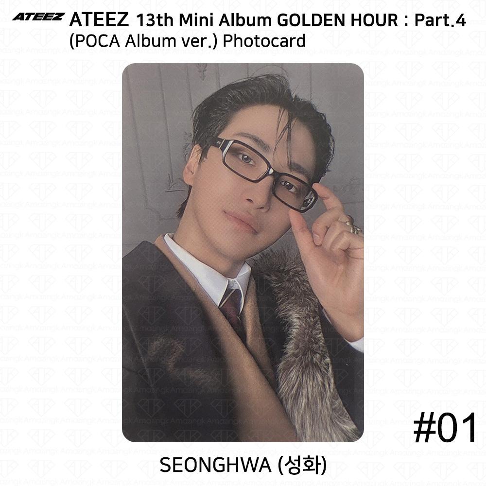 ATEEZ 13. Mini-Album Golden Hour Teil 4 POCA Album Version. Fotokarte