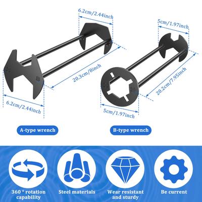 4Pcs Basin Wrench Metal Sink Wrench Tool Universal Faucet Wrench Hand Tool Plumbing Wrench Tool Basin Spanner for Tight Spaces