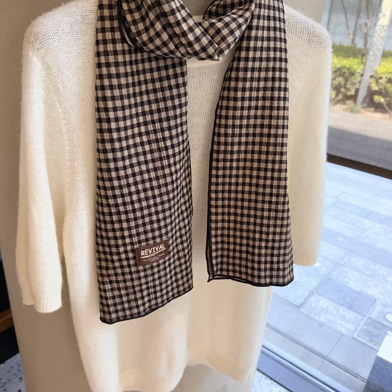 Cotton and Linen Scarf Autumn and Winter New Fashion Headscarf Silk Scarf Long Scarf Thin Neck Protection Decorative Scarf Versatile Scarf Shawl