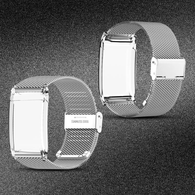 Breathable Metallic Weave Washable Wristband Bracelets Mesh Construction For 4.0 Smartwatch Scratch Resistant Belt
