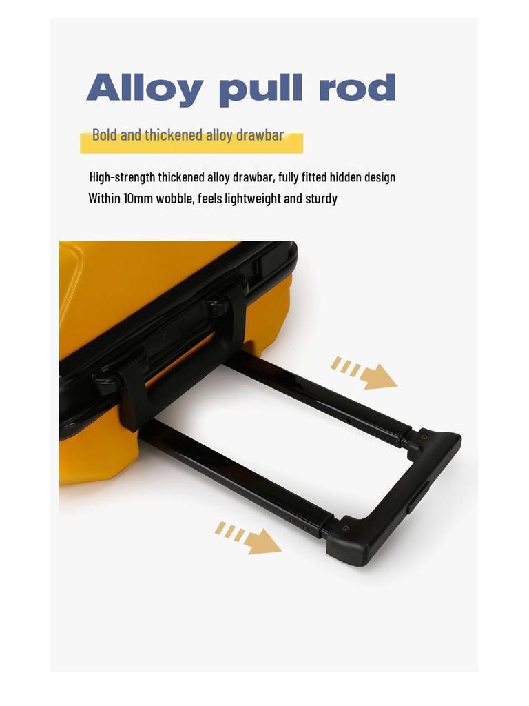 2025 Universal Wheel Aluminum Suitcase with Combination Lock