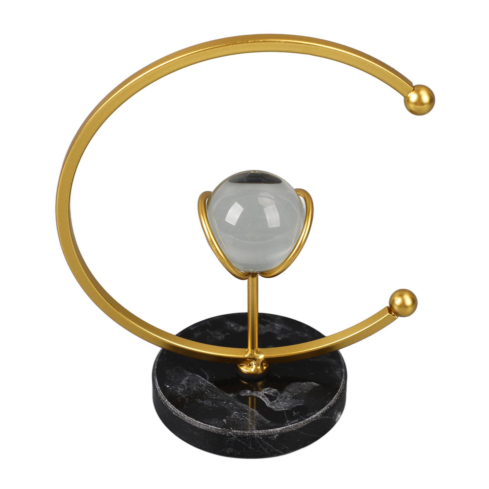 

Настольное украшение Железный геометрический каркас Искусственный хрустальный шар Современное настольное украшение для кабинета гостиной