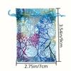 Mesh Drawstring Pouch Gift Bag Elegant Coral Grove Style Suitable for Candy Chocolate Party Favors and Holiday Celebrations