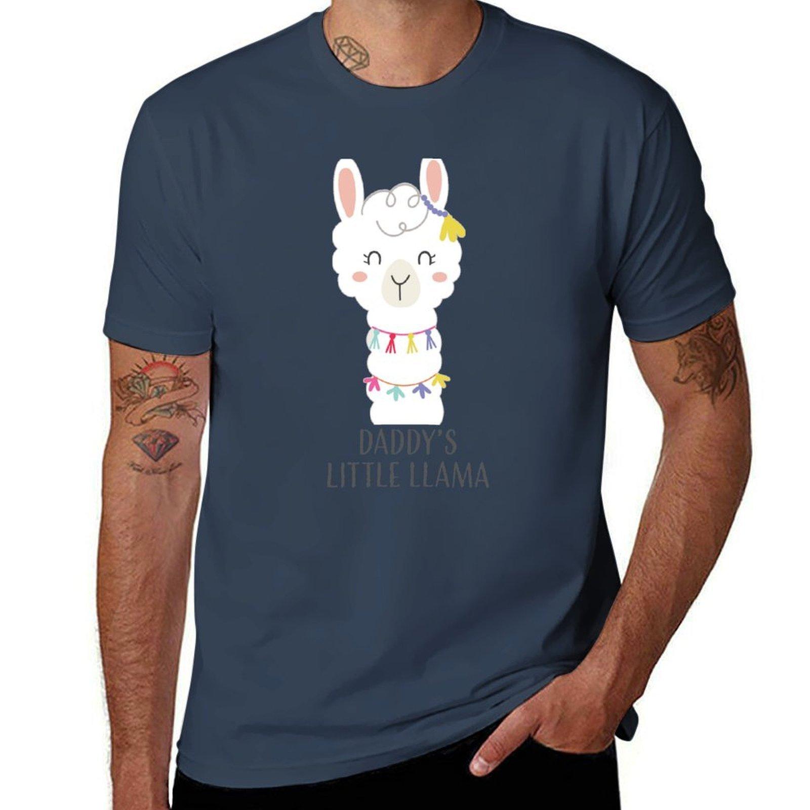 Daddys little Llama TShirt man t shirt cotton high quality man tshirt TShirt S