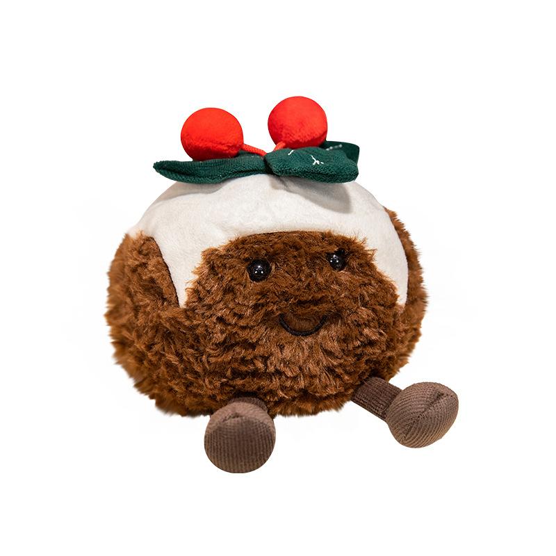 Cute Pudding Snowball Hipi Christmas Series Plush Toy Dolls Gingerbread People Couple Pendant Christmas Ornament
