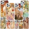 Alfons Mucha Primavera Phnoe Hülle für Iphone 17 Air 16 16E 11 12 13 Mini 14 Plus 15 Pro Max 7 8 + SE 2020 Handyhülle Coque 17 A