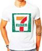 7 Eleven Logo Men's White Cotton T Shirt Seven 11 Men's White T-Shirt White