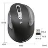 Sanwa Supply Silent Wireless Ergonomic Mouse (2.4GHz Wireless, 58mm Height) MA-EWBS528LBK