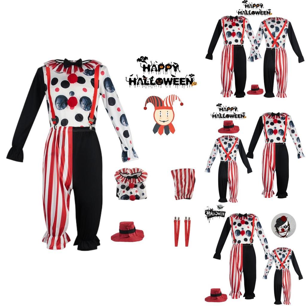 Versatile And Comfortable Polyester Halloween Circus Clown Costume
