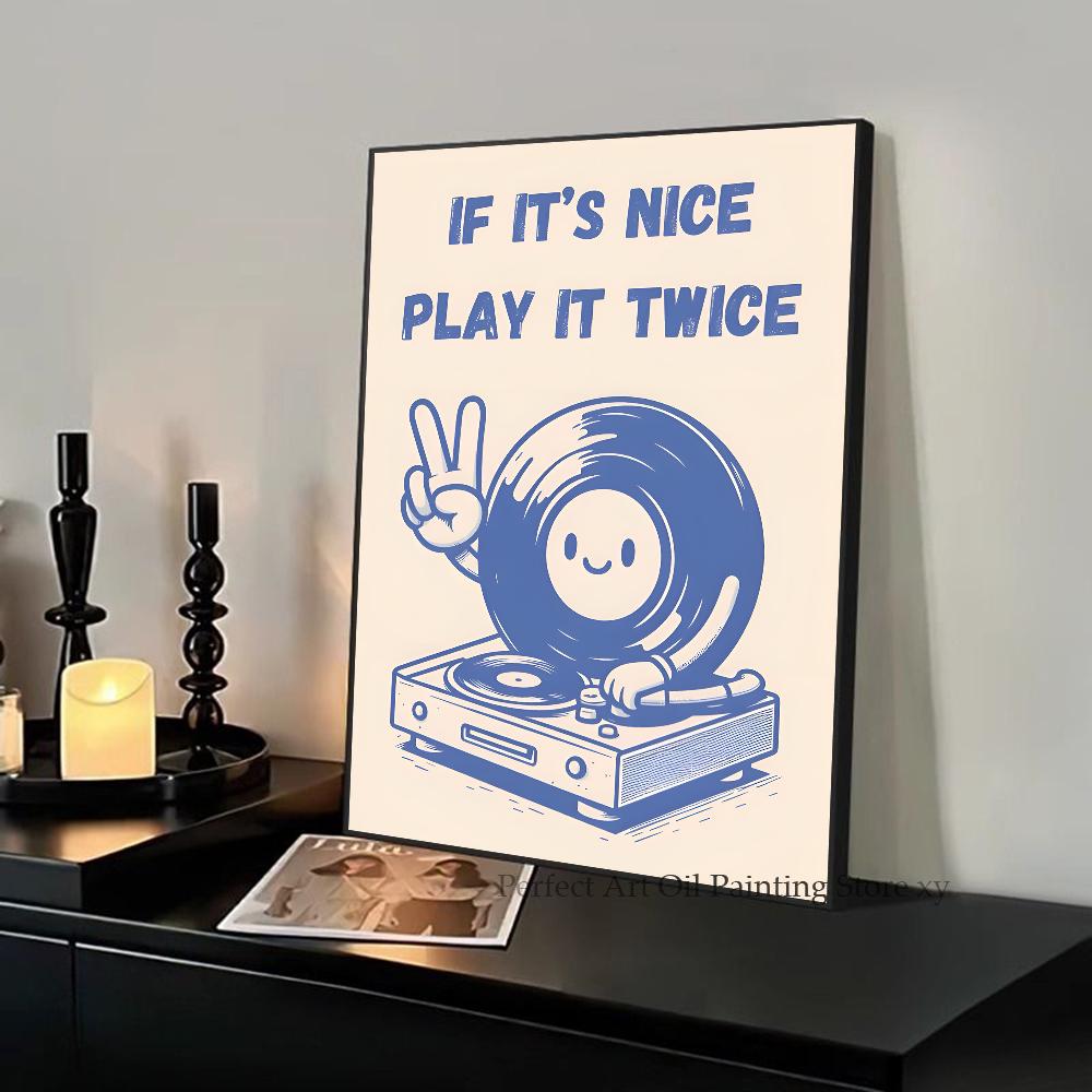 1PC Abstract Jazz Music Festival Record Player Symbol Art Poster Paper Print Home Living Room Bedroom Entrance Bar Restaurant
