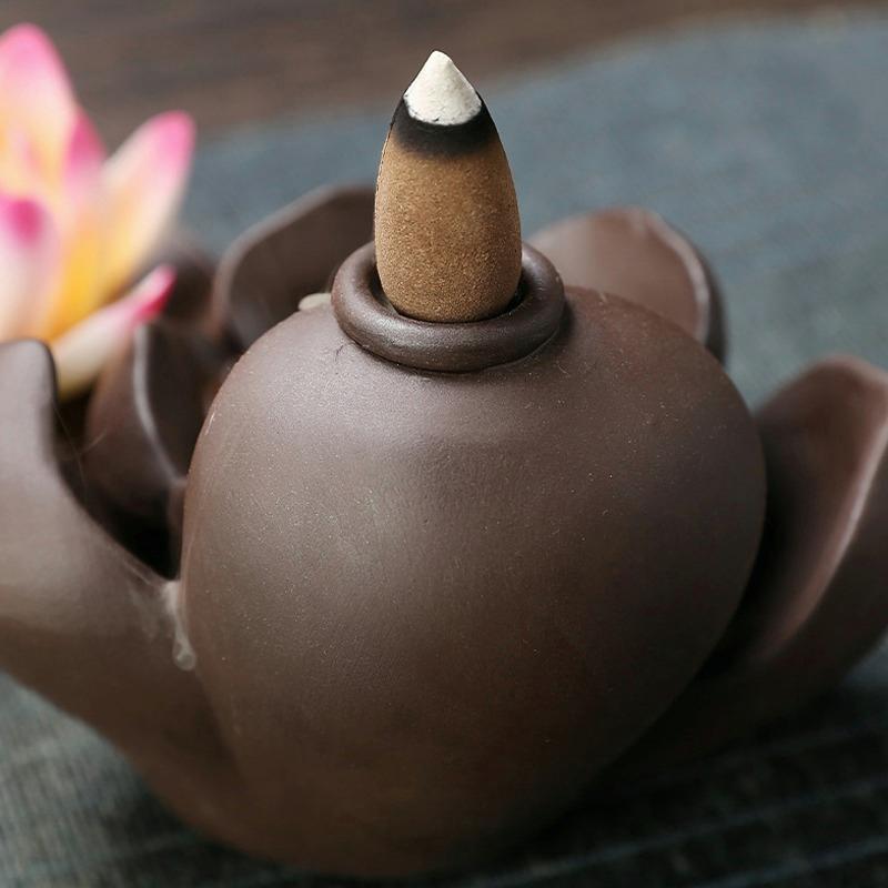 Lotus Rauch Weihrauch Brenner Rückfluss Weihrauch Brenner Wasserfall Fluss Handwerk Halter