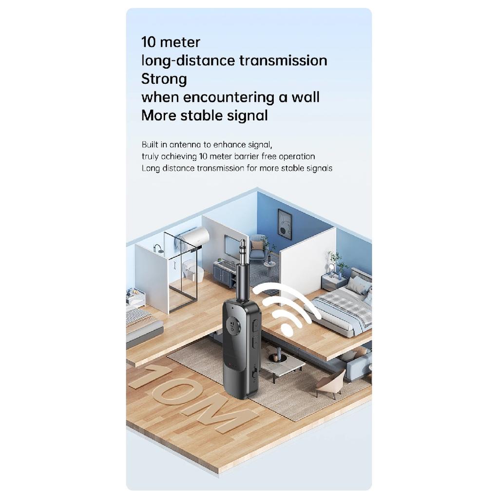 2 In 1 Wireless Bluetooth 5.3 Receiver Transmitter Adapter 3.5mm TF Jack For Car Music Audio Aux Headphones Reciever Handsfree