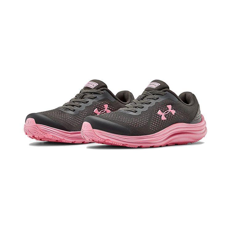 Under Armour Liquify Low Top Kids Running Shoes Kids Running Shoes Gray Pink 3022876-102