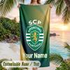 Beach Towel Sporting CP Print Custom Name Text Soft Towel for Swimming Pool