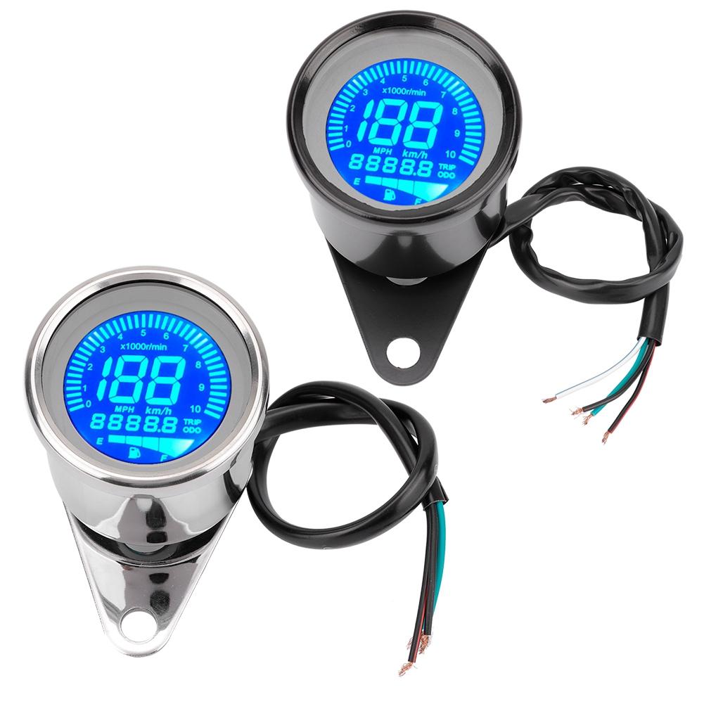 DC12V Motorcycle LCD Meter Tachometer Gauge Waterproof Odometer Speedometer 0-199km/h Universal Motorcycles Accessories