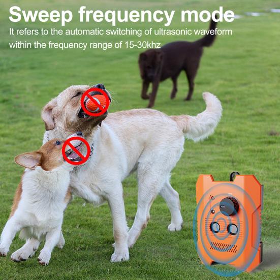 Anti Barking Device for Dogs Ultrasonic Dog Bark Deterrent Silencer Rechargeable Dog Bark Control Device for Indoor Outdoor Use