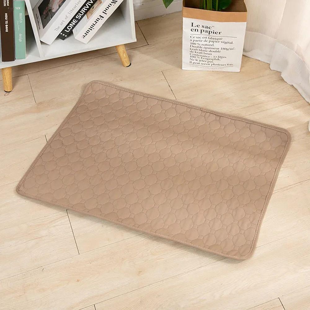 

Reusable Pet Diaper Mat Washable Urine Absorbent Pad Portable Seat Cover Pet Khaki-50x35cm
