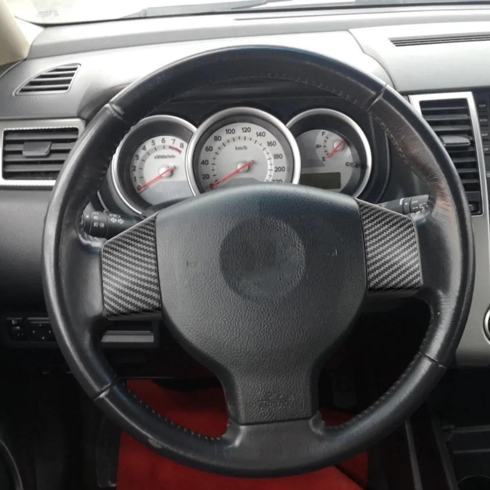 For Tiida 2004-2010 for Versa Note 2007-2012 for Livina 2006-2012 for Sylphy 2006-2019 Steering Wheel Sticker Trim Accessories