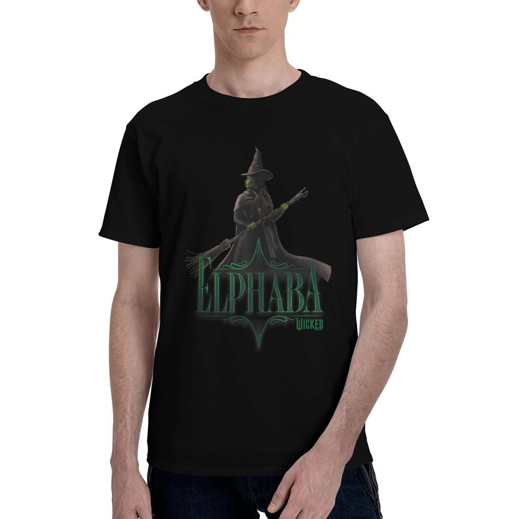 Harajuku T-Shirt Film Wicked Elphaba Bestimmt zu fliegen Silhouette Hipster T-Shirts Baumwoll-T-Shirt für Paare Kurzarm-Tops