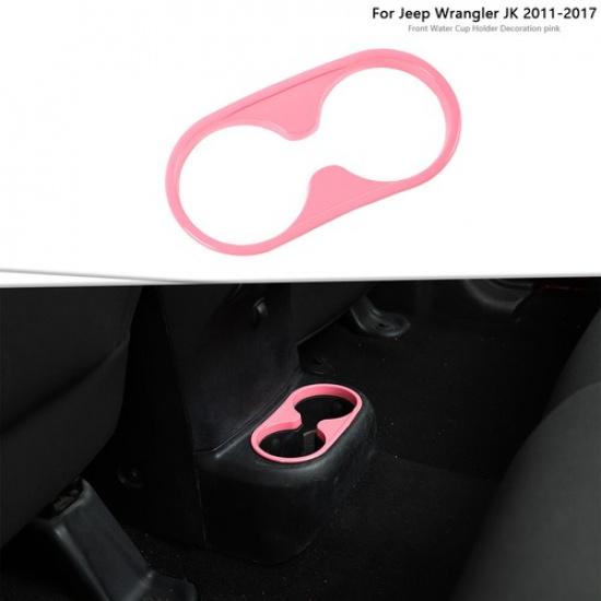 Rear Back Water Cup Holder Cover Trim Bezel Ring For Jeep Wrangler JK 2011-2017