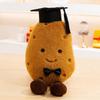 Potato Plush Peanut Doll Wearing A Doctoral Cap Tie And Glasses Design For Gift