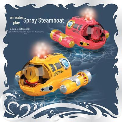 Remote Control Waterproof Rechargeable Submarine Spray Boat Toy for Kids