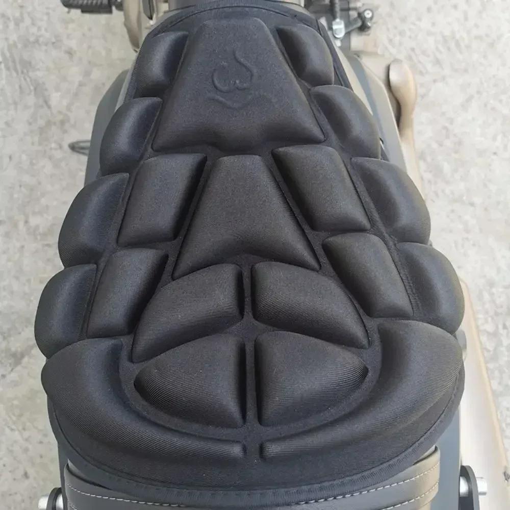 Motocykl 3D Potah Sedadla Černá Pěna Měkký Pohodlný Prodyšný Potahy Sedadel Rohože Motocykly Příslušenství pro Elektrická Kola