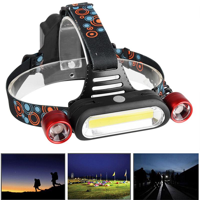 

Adjustable High Brightness LED Headlamp 10W COB+2x5W Strong Power Rechargeable Outdoor Lights