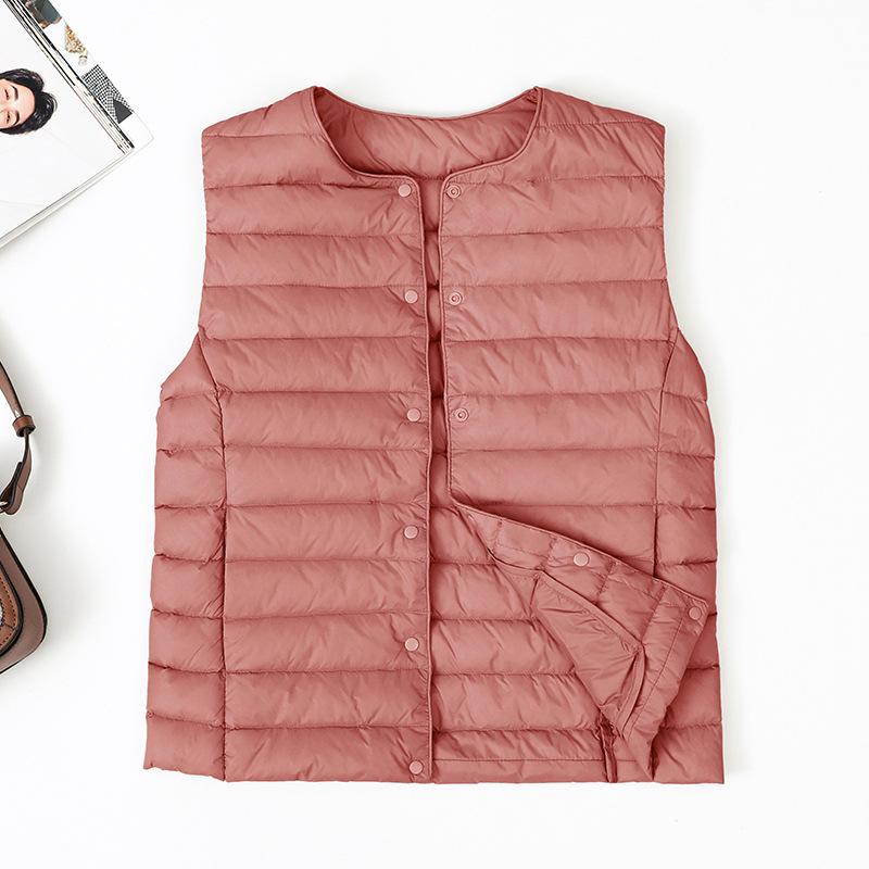 Dámská lehká péřová bunda 2025 slim fit s krátkým kulatým výstřihem - Hřejivá 90% kachní peří