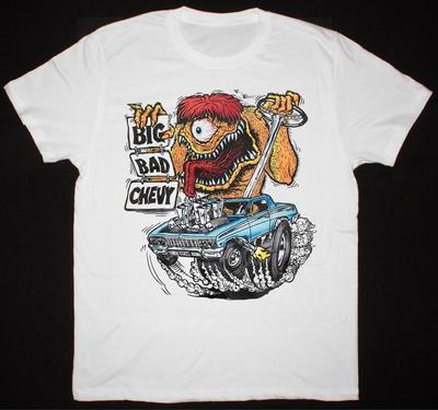 Big Bad Chevy Ed Big Daddy Roth Rat Fink Shirt White Size Unisex UU077