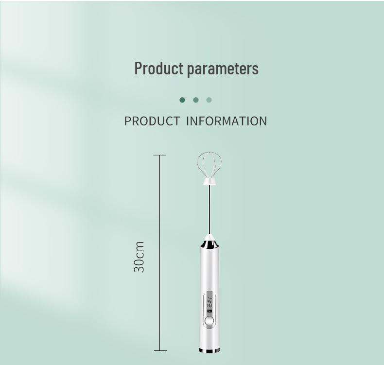 Wiederaufladbarer Elektrischer Milchaufschäumer & Eierrührer - Kabelloser Mixer für Kaffee & Proteinshakes