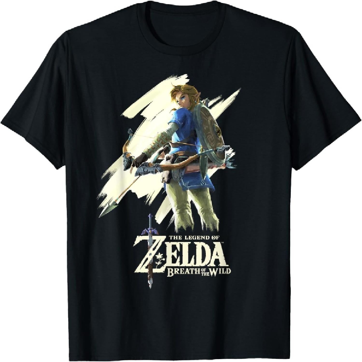 Nintendo Zelda Breath of the Wild Линк Взгляд Графическая Футболка Футболка S