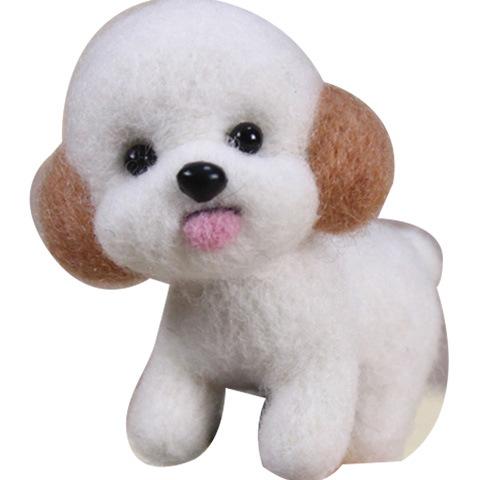 New Poke Wool Felt Handmade DIY Doll Cartoon Cute Small Animal Dogs Material Kit Plush Toys Exercise Kids Hands-on Skills