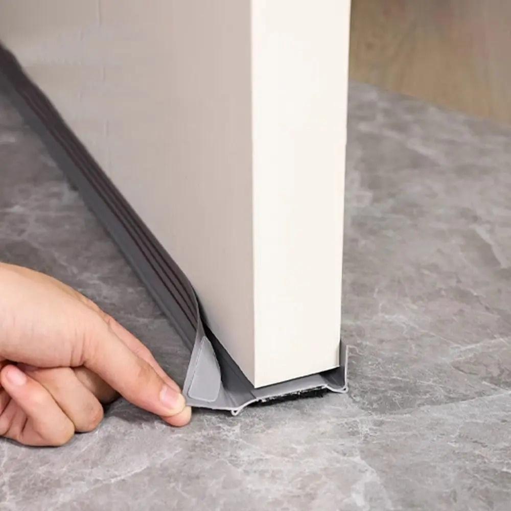 1Pc 93cmx5cm Bedroom Soundproof Door Bottom Sealing Strip Self-adhesive PVC Draught Excluder Insect Prevention Weather