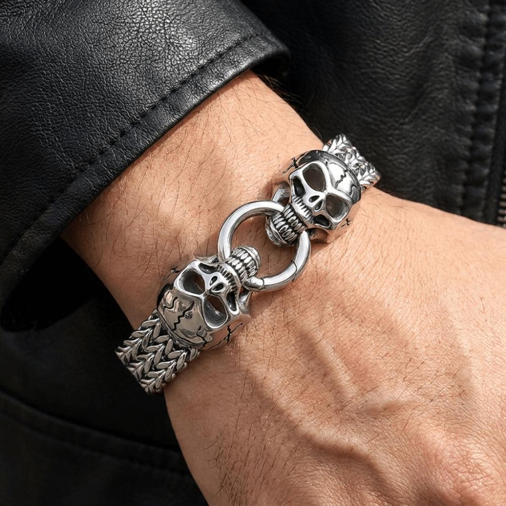 Gothic Style Steampunk Hand Chain Vintage Retro Men Shiny Finish Bracelet Friends