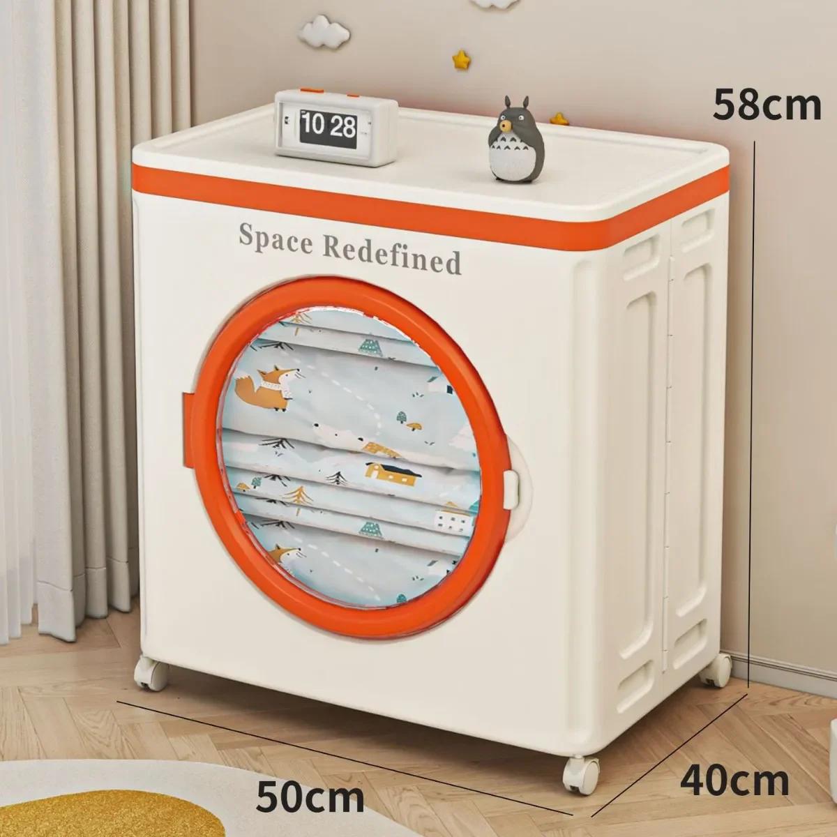 

With Wheels Extra Large Foldable Storage Box For Home Bedding Clothes Organization Clamshell Design Easy Move Space Saving Box