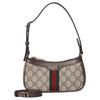 Gucci GG Vintage Web Supreme Schultertasche Braun Canvas UndLeder Rot Grün Streifen Umhängetasche 838465-FAE0P-9746