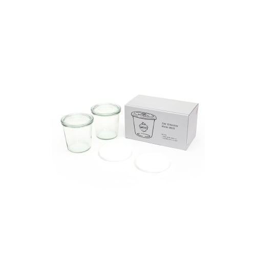 Weck Gift Box (Mold 500ml X 2 / Silicone Cap L White X 2 Set) WE-S215