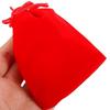 150Pcs Jewelry Pouch Drawstring Bags for Storage Red Flannel Small Bags