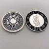 European and American Zodiac Signs, Diamond Encrusted Coins, Silver Plated, Pisces Commemorative Coins, Collectibles, Tarot Love Coins, Coins