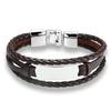 Handgewebtes mehrlagiges Herren-Lederarmband Ethnisches einfaches Namensschildband Retro Studentenaccessoire