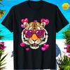Bengal Tiger Shirt Valentines Tiger Animal Face Tiger Lover T Shirt Woman Man Summer Cotton Streetwear Graphic T Shirts