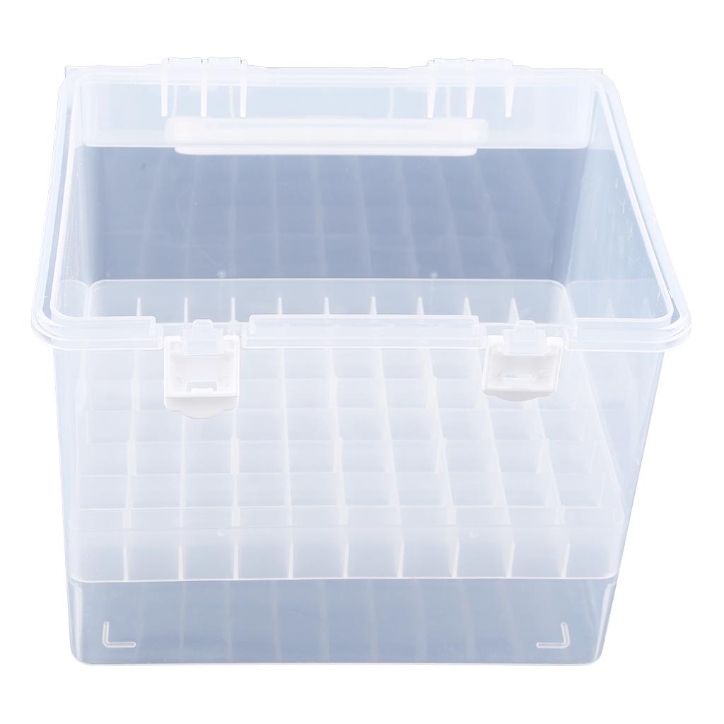 Large Capacity Marker Pen Organizer for Case Hard Plastic Box with Snap Lid Waterproof Portable for Kids Student 80 Slot