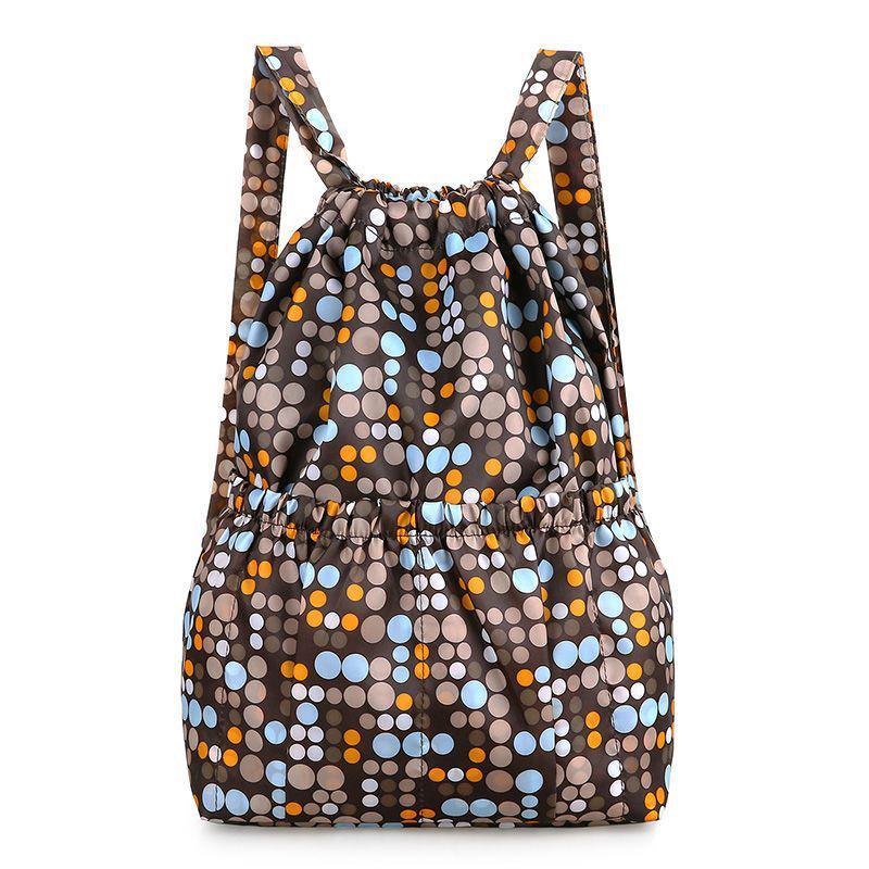 Summer Travel Large Capacity Drawstring Backpack for Fitness and Sports