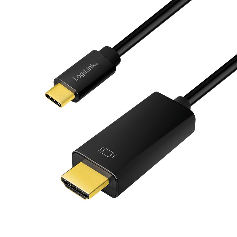 LogiLink 4K/60 Hz USB-C To HDMI Cable 1.8 M USB-C/M - hdmi-A/M Ultra HD