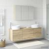 Bathroom Furniture Set 4 pcs Sonoma Oak Engineered Wood and Glass