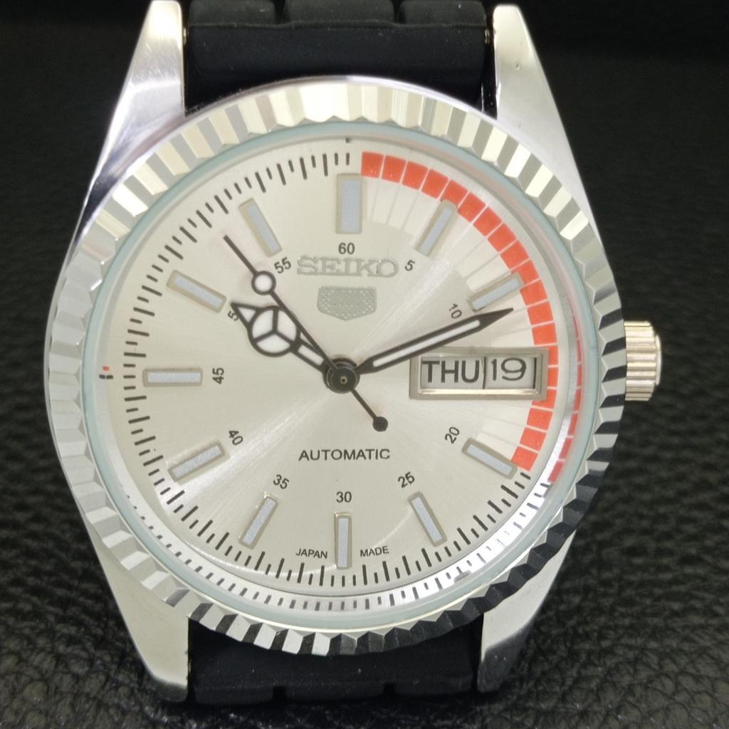 REFURBISHED SEIKO 5 AUTOMATIC 6309A VINTAGE JAPAN MENS SILVER WATCH a440835-9
